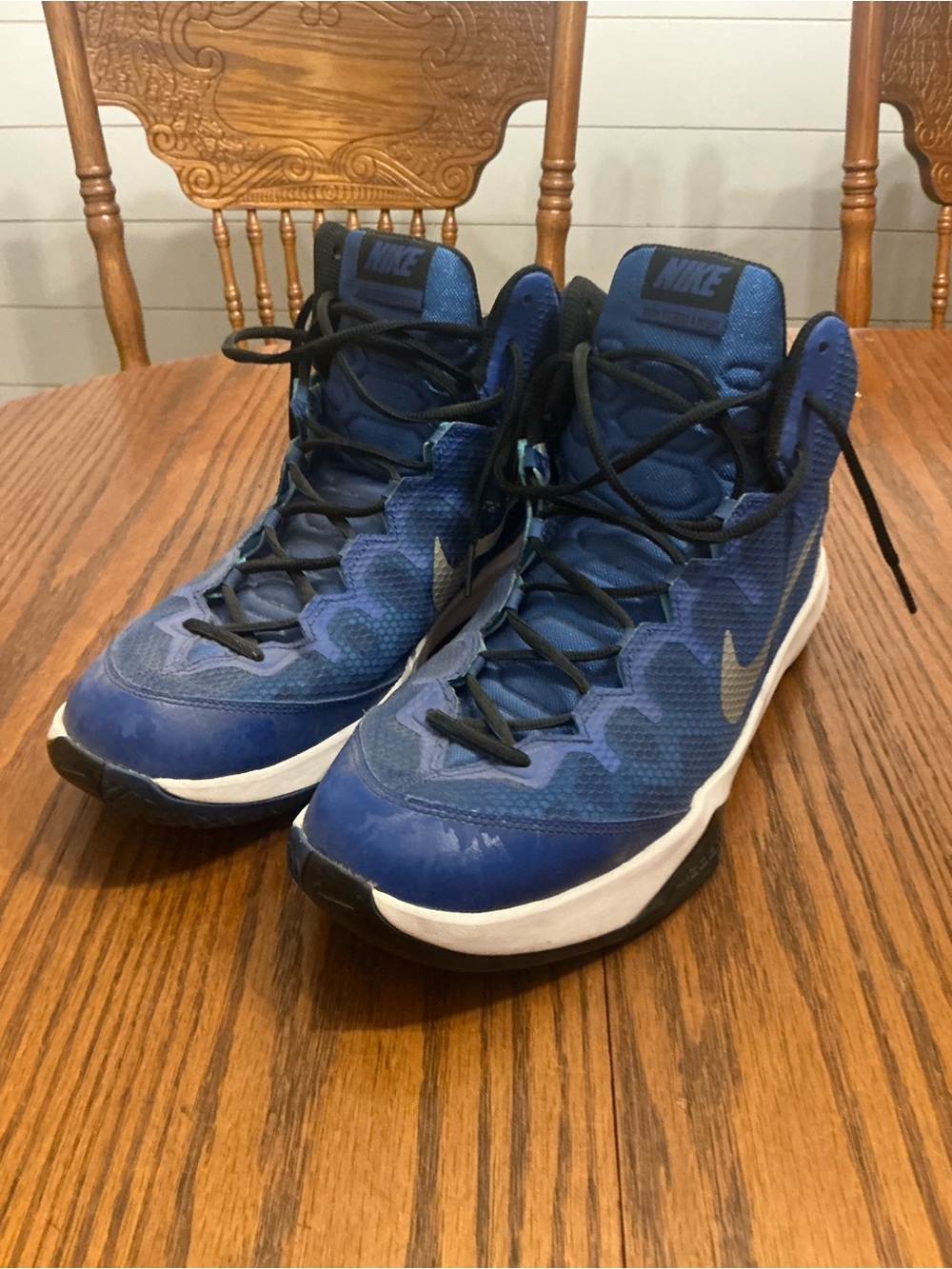 NIKE Men’s ZOOM WITHOUT A DOUBT Blue Athletic Basketball Shoes Size 12.5